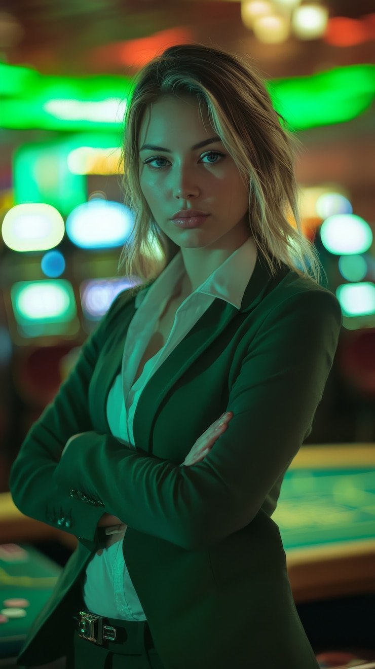 Dealer profesional streaming Live Baccarat di meja untung bet dengan kamera multi-sudut